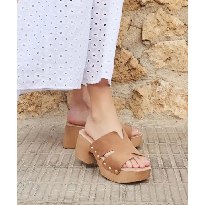 Paloma Wang Sandalias zueco con plataforma tacón plantilla almohadilla - 1