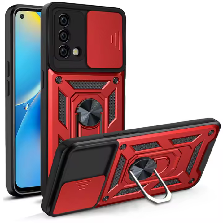 Funda De Cámara Deslizante Para OPPO A74 A54 4G 5G Con Anillo Magnético Y Protección Antichoque Armadura Para A57 A77 A55 A58 - 1