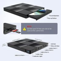 Disco Óptico Externo 7-en-1 USB 3.0 Tipo C Lector Y Grabador De CD DVD RW Para PC De Escritorio Y Portátil Compatibilidad Con DVD- RW Soporte De Corrección De Errores Hasta 8x - details 2