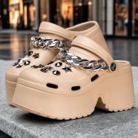 Sandalias De Talón Para Mujer Verano 2025 Con Cadena Y Plataforma Cómodas Para Jardín Y Moda Cierre Pull on Material EVA - details 11