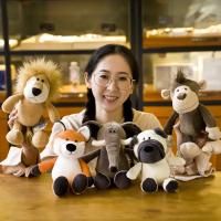 Muñeco De Peluche Realista León Mono Elefante Gacela Zorro Zorro Fox Animales Del Bosque Juguetes Para Niños Regalo De Cumpleaños - details 11
