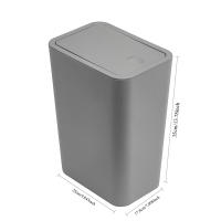 Bandeja De Basura Con Tapa Espaciosa Para Baño Cocina Dormitorio Sala De Estar Plástico Ecológico Pequeño Con Brecha Recolección De Residuos Para El Hogar - details 11