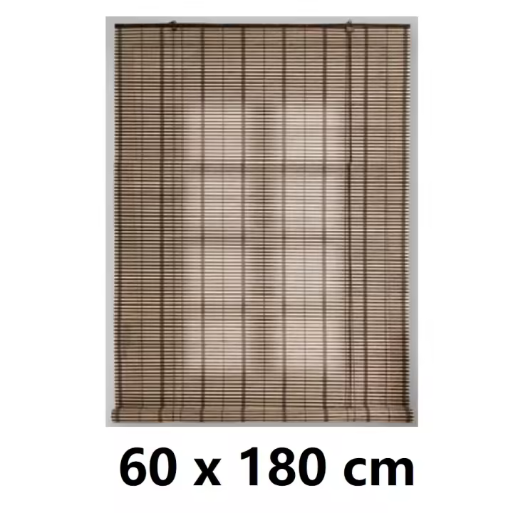 Cortina de bambu para ventana,persianas de bambu,color bambu natural,meididas,ancho 60cm 90cm 120cm,altura 180cm,cm,fespu - 1