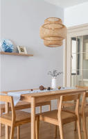 Lámpara colgante de bambú para decoración del hogar, accesorios de iluminación tejidos a mano, estilo chino, E27, 30cm - details 8