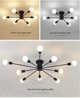 Lámpara De Techo Vintage Con Varios Candelabros E27 6/8/10 Cabezas Negro/Blanco/Oro Para Sala De Estar / Comedor Lámpara De Techo LED Vintage Self-Contained Metal Painted - details 6