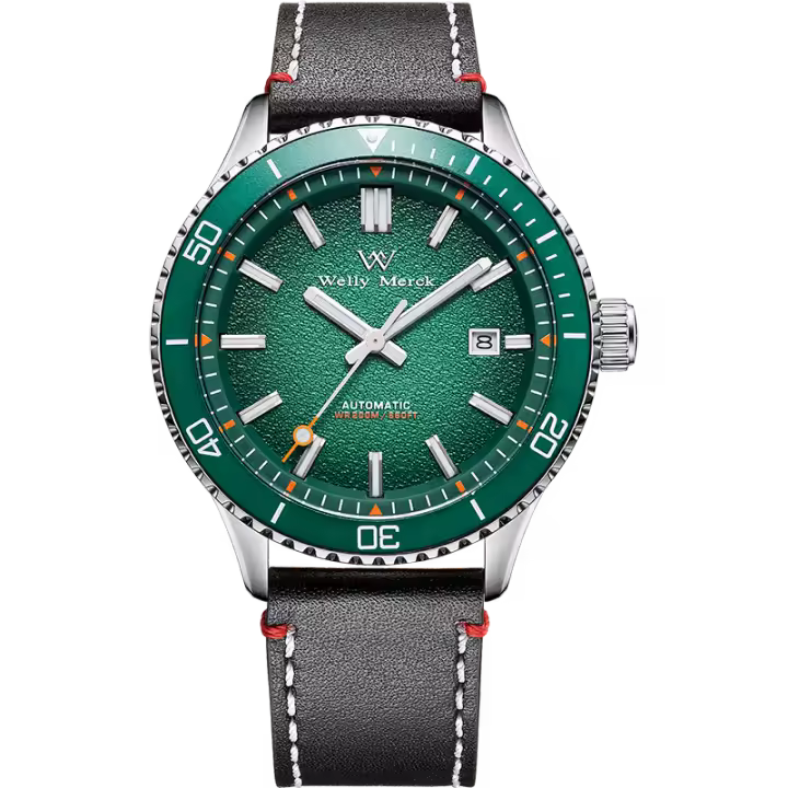 Reloj Automático De Buceo WM Para Hombre Reloj De Pulsera De Acero Inoxidable Resistente Al Agua Con Movimiento Miyota 8215 Reloj De Negocios Welly Merck - 1