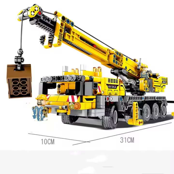 Juguete De Construcción Para Niños Camión Grúa De Ingeniería Urbana 701800 Educación Científica Y Tecnológica Bloques Compatible Con Lego ABS Sin Batería Edad Recomendada 6-18 Años - 1