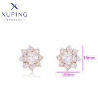 Pendientes De Estrella Xuping Para Mujer Forma De Caracol Color Oro Con Zirconia De Alta Calidad Joyería De Moda Clásica Regalo Para Escuela Y Fiestas - details 1