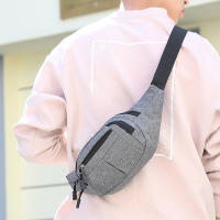 Bolsa De Cintura Para Hombres Impermeable Estilo Coreano Bolsa De Deporte Al Aire Libre Bolsa Transversal De Banano Monedero De Malla De Lona Material Principal Polyester - details 5