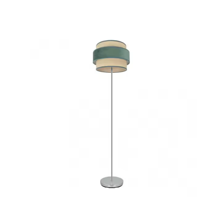 Fabrilamp - Pie De Salon Reyes 1xe27 Cromo/natural-verde 160x40x40 cm - 1
