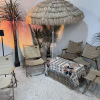 LILI HOME 🌞 Sombrilla de Playa de Paja ( Rafia Plástica )- Ø180 cm x 195 cm de Alto (Incluye Funda) 🏖️ es la opción ideal para aquellos que buscan sombra y comodidad en sus días al aire libre. Con un diseño natural y una estructura robusta, te - details 1