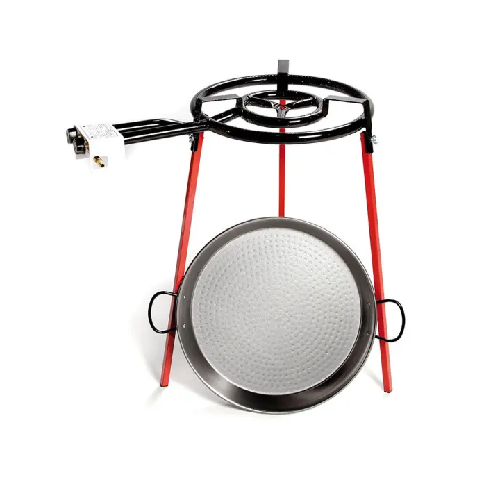 Set Paellera Pulida ø46cm con Tripode y Quemador de Gas 400mm Vaello - 1