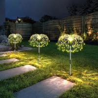 4 Pcs Luces Solares Para Jardín LED Fuegos Artificiales Sensor Exteriores Luz Solar Decorativas Para Paisaje Acera - details 2