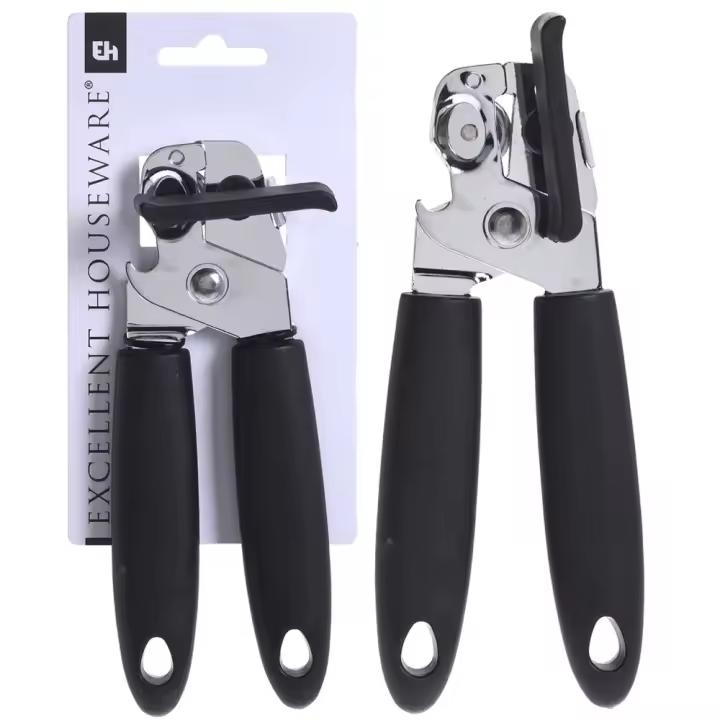 Excellent Excelente Abrelatas Tenaza - 17x6x4 Cm - Acero y Plástico de Calidad - Ideal para Hostelería y Hogar - Apto para Lavavajillas - 1