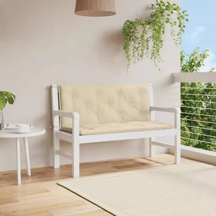 Paño de Banco de Jardín Tela Oxford beige 120x(50 + 50) X7 cm - 1