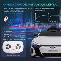 HOMCOM Coche Eléctrico AUDI RS e-tron GT para Niños de 3-5 Años Coche de Batería 12V con 2 Motores Mando a Distancia Faros LED Bocina Música USB y Apertura de Puerta 3-5 km/h 103x58x41 cm - details 5