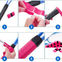 6 Pcs Cinta Antideslizante De Súper Absorción Para Raqueta De Tenis Badminton Y Pickleball Mejora Tu Agarre Y Control En El Campo - details 2