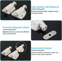 6 PCS Cierres magnético a presión Cierres magnético de plástico Cierres suave Cierres magnético para Puerta Gabinete Cajón Armario Corredera Dormitorio Cocina Baño - Blanco - details 1