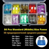 Kit De Fusibles Para Coche Medio Mini Con Almacenamiento 2A/3A/5A/7.5A/10A/15A/20A/25A/30A/35A Amperio Set De Fusibles De Hoja - details 2