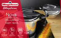 Magefesa Nova - Olla Express Rápida de Acero Inoxidable 18/10, Sensor de Presión, Cierre Fácil y Cómodo, Cocina Sana, Inducción, Ahorro Energético - details 0