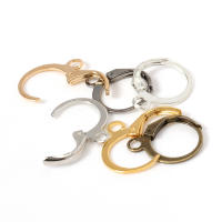 50pcs Gancho Para Pendientes Francés Redondo 13x15mm Base Para Clip De Oreja Accesorios De Metal Para Fabricación De Joyas DIY Componentes - details 6