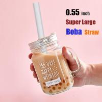 4 PCS Tenedores De Té Boba Reutilizables De Silicona Extra Grandes Para Batidos Y Té Con Cepillo De Limpieza - details 5