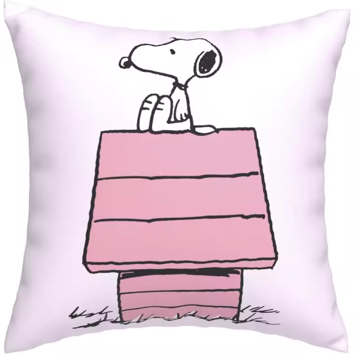 Cojín Decorativo Snoopy Caseta Rosa 35X35 - 1