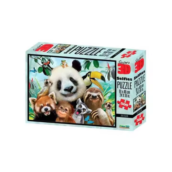 Toy Partner Rompecabezas 500 Piezas 3D Selfie Zoo Prime 3D para Niños +5 Años - 1