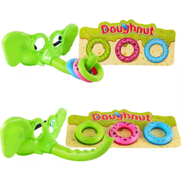 Juego de elefante para niños: juguetes de donas, divertidos juegos familiares con 12 donas, juegos de rompecabezas para niños, juegos de donas de material ABS seguro, juegos de mesa para niños, juegos de rompecabezas de mesa, juguetes de donas - 1