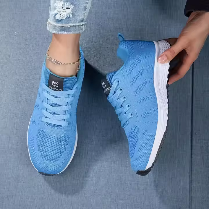 Zapatillas Casuales Para Mujer Transpirables De Malla Zapatos Deportivos Con Plataforma Tenis Femininos Sin Tacón Altos Para Verano - 1