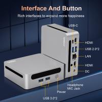 Mini PC Ninkear N4, AMD Ryzen 5 4600H 6 núcleos hasta 4.0GHz, 16GB RAM 512GB SSD, Type-C (8K) + 2HDMI (4K) Triple Pantalla, WiFi 6 Bluetooth 5.2, 2*USB3.0 2*USB2.0 1*RJ45 1*Conector para Auriculares - details 14
