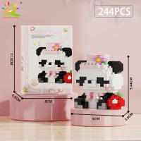 Mini Bloques De Construcción Micro Panda HUIQIBAO Modelo Diamante 3D Juguetes De Ciudad Para Niños Regalo Animal Bricks DIY - details 4