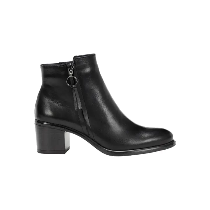 botin piel tacon 5cm con cremallera exterior modelo lexi fabricado en españa - 1