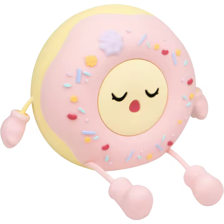 Lámpara De Noche En Forma De Donut Lindo 1PC Luz LED De Silicona Portátil Dimmer Recargable Accesorio De Escritorio Para Dormitorio - 1