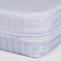 LILI HOME Funda de Colchón Entero con Cremallera - Estampado Flor Azul o Blanco Liso - Tamaños de Cama: 90 / 135 / 150 / 160 / 180 / 200 cm. La funda cubre completamente el colchón, protegiéndolo por todos los lados. La cremallera facilita su colocación y - details 5