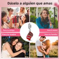Encanto De Colgante De Árbol De Familia Platinado En Plata Para Pulsera De Bangle Y Collar DIY Regalo Con Doble Vuelo Aéreo - details 105
