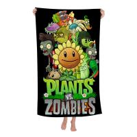 Toalla De Playa Para Niños Plant-Vs -Zombie Dibujos Animados Verano Absorbente Microfibra Grande Para Baño Piscina Viajes - details 1