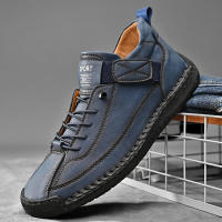 Zapatos Casuales Para Hombre De Cuero Hacer a Mano Transpirables Mocasines De Moda Talla Grande 38-48 Zapatos De Barco Lujo - details 35