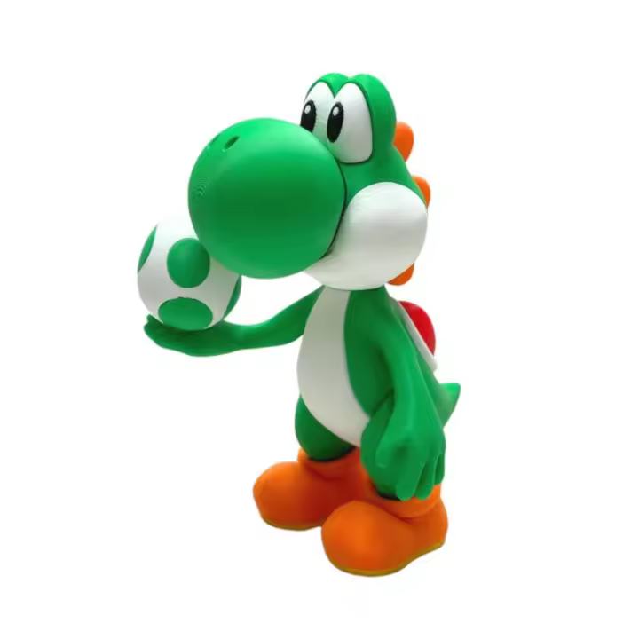 Figura Yoshi verde clásico con Huevo - Impresión 3D con PLA multicolor (19 cm) - 1
