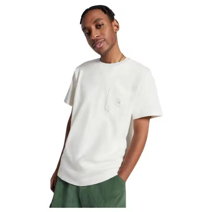 Camiseta de Manga Corta Converse Retro Chuck Pocket para hombre en color blanco - 1