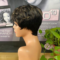 Pelucas De Cabello Humano Bob Corto Natural Color Brasileño Remy Peluca De Corte Pixie Para Mujeres Negras Misney - details 11
