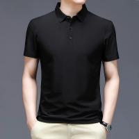 Camisa Polo De Algodón Puro Para Hombres Verano Estilo Casual Color Sólido Talla Grande Cuello En V Manga Corta Versátil - details 21