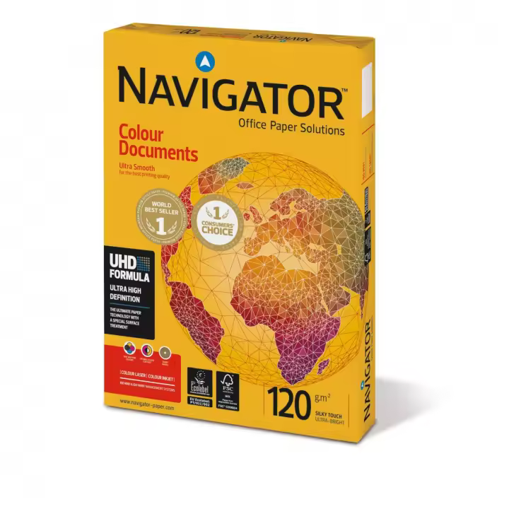 Navigator Papel fotocopiadora DIN-A4, 120 gramos, primera calidad - Paquete de 250 hojas - 1