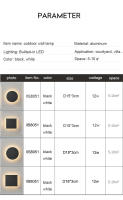 Lámpara De Pared LED Moderna IP65 Impermeable Para Exterior Aluminio Redondo Y Cuadrado Luz Para Jardín Porche 96V 220V Sconce Luminaire - details 4