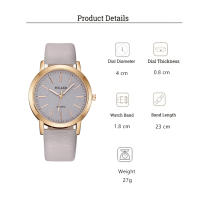 Reloj De Cuarzo Para Mujer En Cuero Moda Casual Con Movimiento De Cuarzo Material De La Correa De Cuero Y Caso De Aleación - details 0