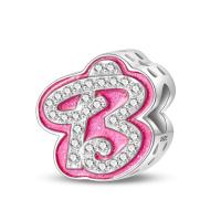 Nuevos 925 Plata Esterlina Charms Letras 26 Pigmentos Rosa Para Mujer Adecuado Para Pulseras Pandach Románticas Joyería DIY Regalo De Cumpleaños - details 4