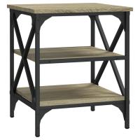 vidaXL Mesa auxiliar madera contrachapada 40x42x50 cm Negro, Roble Sonoma, Roble ahumado Mesa de sofá Mesa de Entrada para Salón Consola de Entrada Mueble Recibidor Mesita Mesa auxiliar Salon - details 3