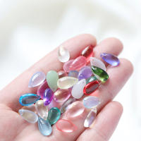 10pcs Pendantes De Vidrio Czech 8*14mm Forma De Gota De Agua Hebillas Sueltas Para Manualidades Collar Pulsera Encanto Joyería - details 1