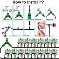 Sistema De Riego Por Drip Automático KESLA Para Jardín 15-25M 1/4 Kit De Riego DIY Para Bonsái Y Estufa Material Plástico - details 5