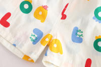 Conjunto De Ropa Infantil Para Bebés Niños Y Niñas Estilo Casual Verano Con Estampado De Letras Camiseta Y Shorts Moda Infantil Unisex Talla Ajustada Material Algodón Y Spandex - details 8